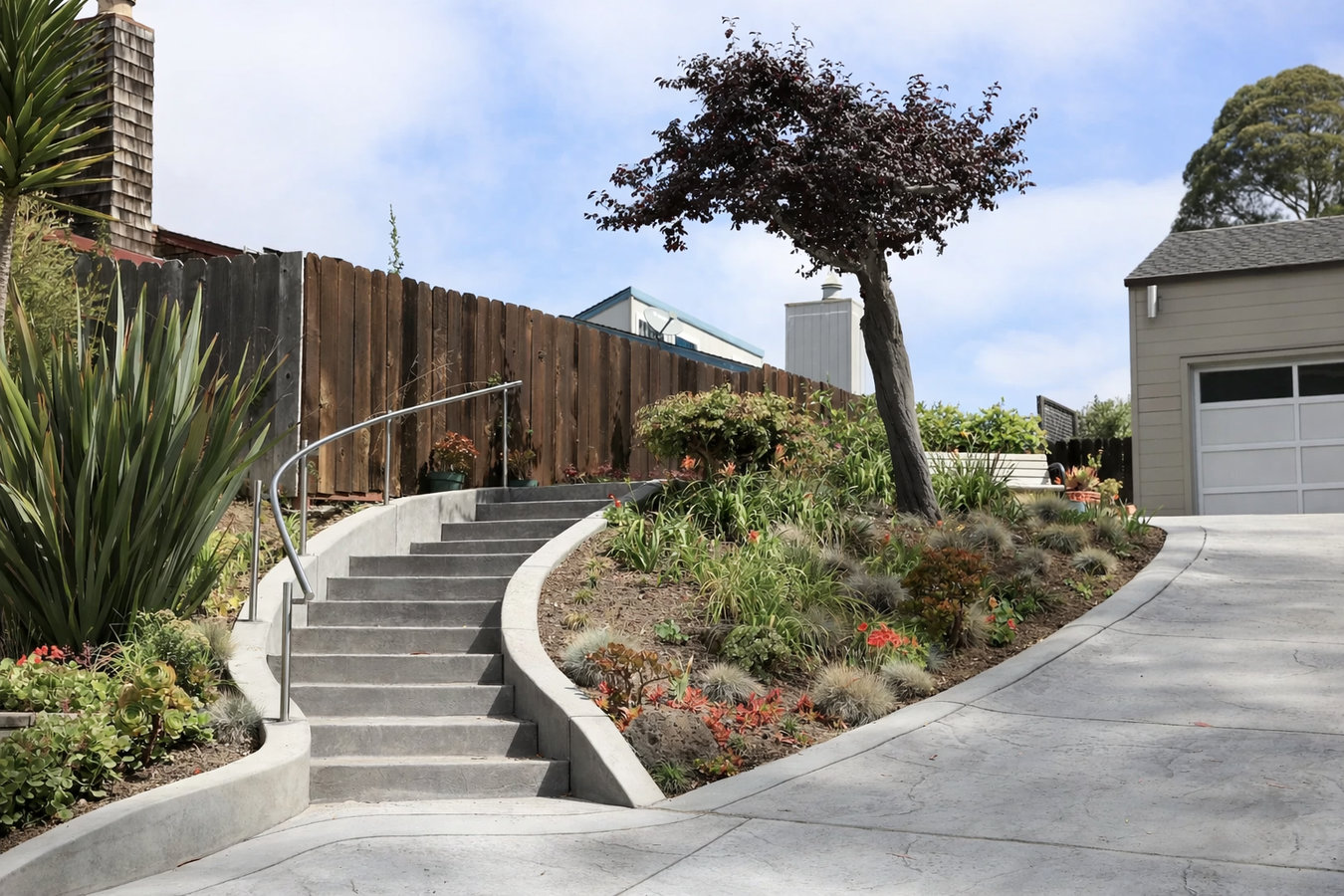 Concrete steps construction